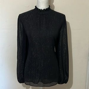 Ann Tayler black shimmer top large